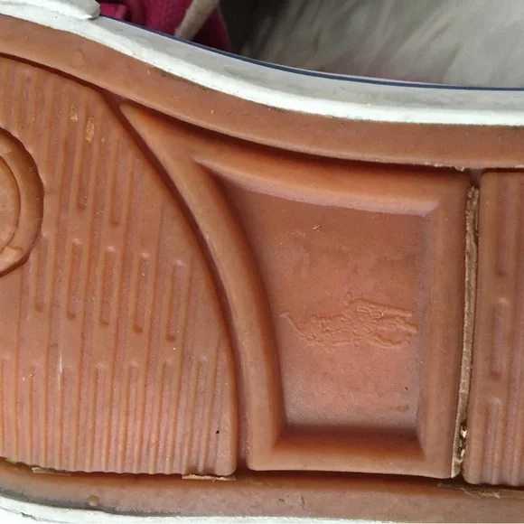 Girls Ralph Lauren Polo rubber role plaid pink shoes size 7 - Picture 3 of 8